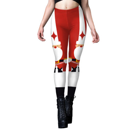 Christmas clothing snowflake tight yoga pants for women
