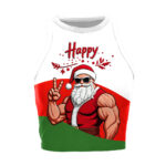Christmas clothing sleeveless off shoulder short vest for women - Image 4