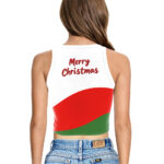 Christmas clothing sleeveless off shoulder short vest for women - Image 3