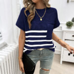 Short Sleeve T-Shirt for Women Knitted Clothing - Image 4